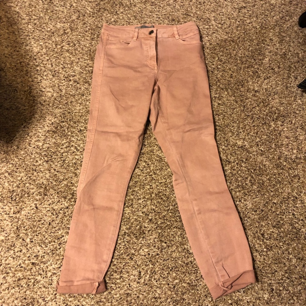 Asos pink high waisted jeans